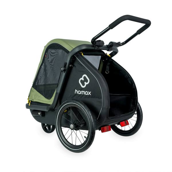 HAMAX PLUTO DOG TRAILER GREEN/BLACK MEDIUM