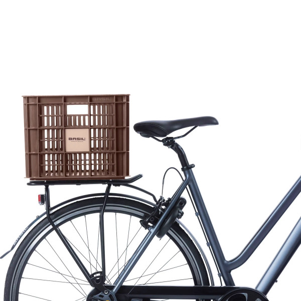 Bicycle Crate L 40L Recycled Synthetic Brown