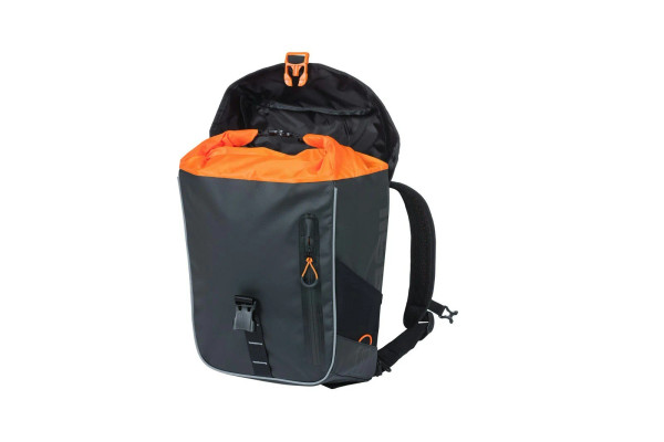 Miles Tarpaulin Backpack Black Orange 17L
