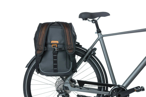 Miles Tarpaulin Backpack Black Orange 17L