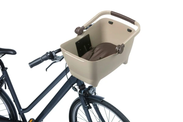 Buddy Pet Front Bike Basket KF Biscotti Brown 32L