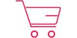 Icon of a shopping cart symbolizing online shopping