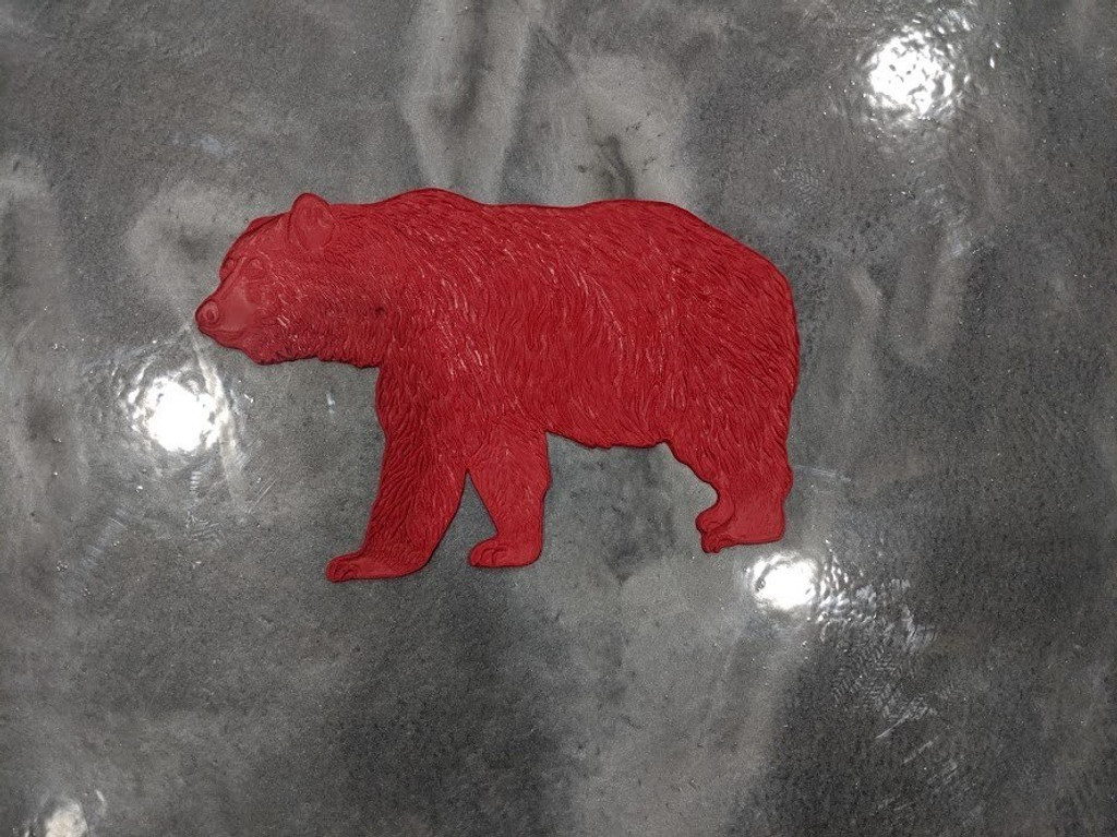 SA1300 - Rubber Bear Stamp Stencil for Concrete