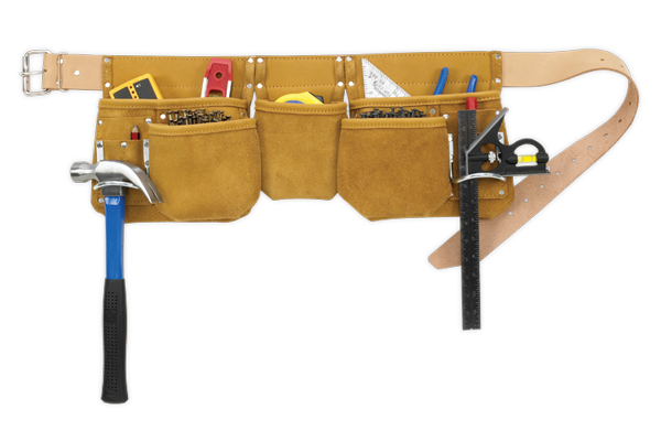 Leather Kunys Carpenters Apron Journeyman Carpenter's Apron Kuny's