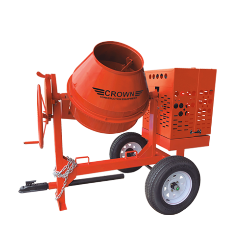 9 Cubic Ft Concrete Mixer w/8hp Honda Engine w/Hitch assembly