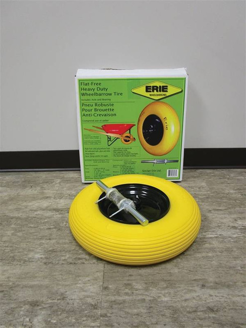 Flat-free solid tire/wheel replacement tire for Unicon Wheelbarrows