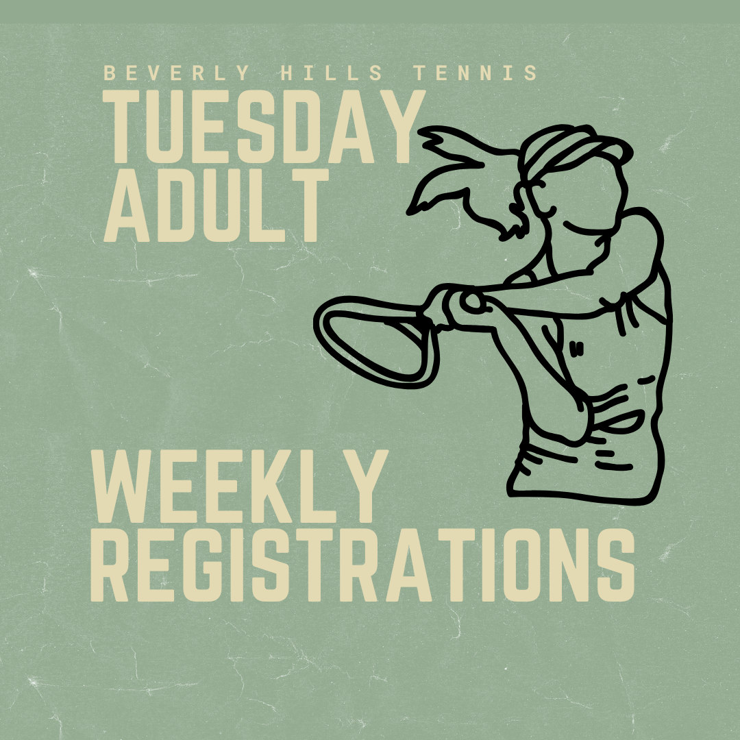 Adult Tuesday Weekly Registration