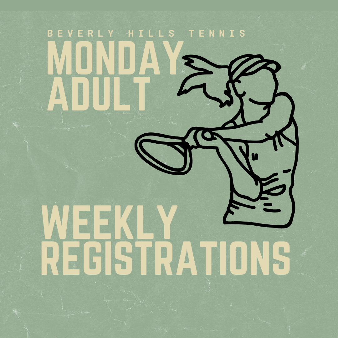 Adult Monday Weekly Registration