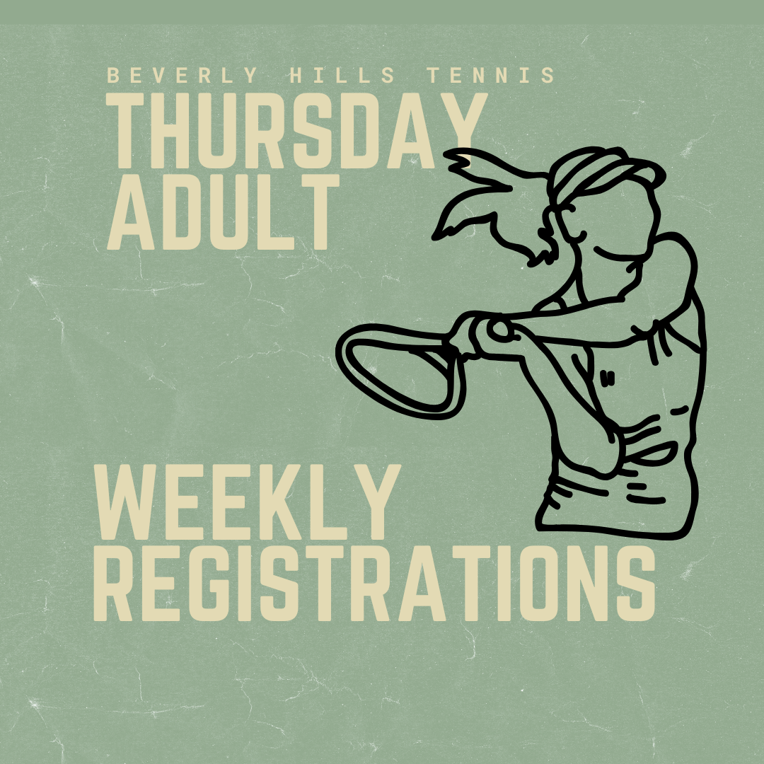 Adult Thursday Weekly Registration