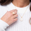 SIF Jakobs Pendant Monterosso - 18K Rose Gold Plated With White Zirconia (45cm)