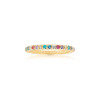 SIF Jakobs Ringe Corte Uno - 18K Gold Plated With Multicoloured Zirconia