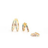 SIF Jakobs Earrings Ellera Medio - 18K Gold Plated With Multicoloured Zirconia