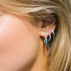 SIF Jakobs Earrings Ellera Medio - 18K Gold Plated With Multicoloured Zirconia