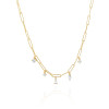 SIF Jakobs Necklace Rimini - 18K Gold Plated With White Zirconia