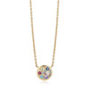 SIF Jakobs Necklace Novara - 18K Gold Plated With Multicoloured Zirconia