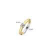 TI SENTO - Milano Solitaire Silver Ring Gold Plated
