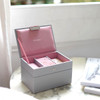 Stackers Grey Rose Mini Jewellery Box