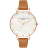 Olivia Burton Demi Mother Of Pearl Dial Tan & Rose Gold Watch