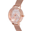 Olivia Burton Rainbow Bee Rose Gold Mesh Watch