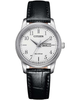 Citizen Ladies Black Leather Strap Silver Tone Watch