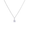 Brilliant Cut Zironia Necklace With Pave Set Bale