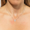 Diamfonire Teardrop Halo Necklace