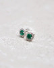 Diamonfire Emerald Green Zirconia Round Solitaire Earrings