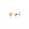 9ct Rose Gold Heart Stud Earrings