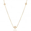 9ct Yellow Gold Mother of Pearl Flower Necklace