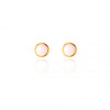 9ct Yellow Gold Mother of Pearl Round Studs