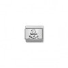 Composable Classic Link Frog With Crown In Silver