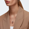 Swarovski Further Pendant Pavé, Intertwined circles, White, Rose Gold-Tone Plated