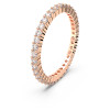 Swarovski Vittore Ring Round Cut, White, Rose Gold-Tone Plated