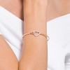 Swarovski Hyperbola bangle, Infinity and heart, White, Mixed metal finish