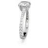 Swarovski Constella Cocktail Ring Princess Cut, Pavé, White, Rhodium Plated Size 52