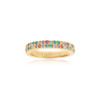 Sif Jakobs Ring Corte Due - 18K Gold plated With Multicoloured Zirconia