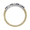 18ct Yellow Gold Sapphire Diamond Claw Set Half Eternity Ring