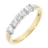 18ct Yellow Gold Diamond 0.49ct  5 Stone Bar Set Eternity Ring