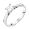 Platinum Diamond 0.41ct Solitaire Princess Cut Ring