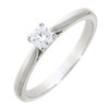 18ct White Gold Diamond 0.32ct Solitaire Wed Fit Ring
