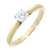 18ct Yellow Gold Diamond 0.35ct Solitaire 4 Claw Ring