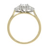 18ct Yellow Gold Diamond 0.68ct Oval and Pear Cut Trinity Ring