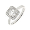 18ct White gold Diamond 0.44ct Baguette and Brilliant Cut Ring