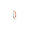 Thomas Sabo Single hoop earring white stones rose gold