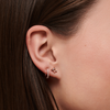 Thomas Sabo Single ear stud leaves with white stones rosegold