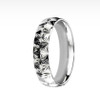 9ct white gold wedding band with finish size N