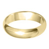 9ct yellow gold wedding D shaped band width 5mm