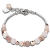 Coeur De Lion Crystals, Rose Quartz & Agate Beige Rose Bracelet