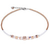 Coeur De Lion Geo Cube Rose Gold Necklace