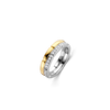 TI SENTO - Milano Silver Gold Plated Pave White Zirconia Ring